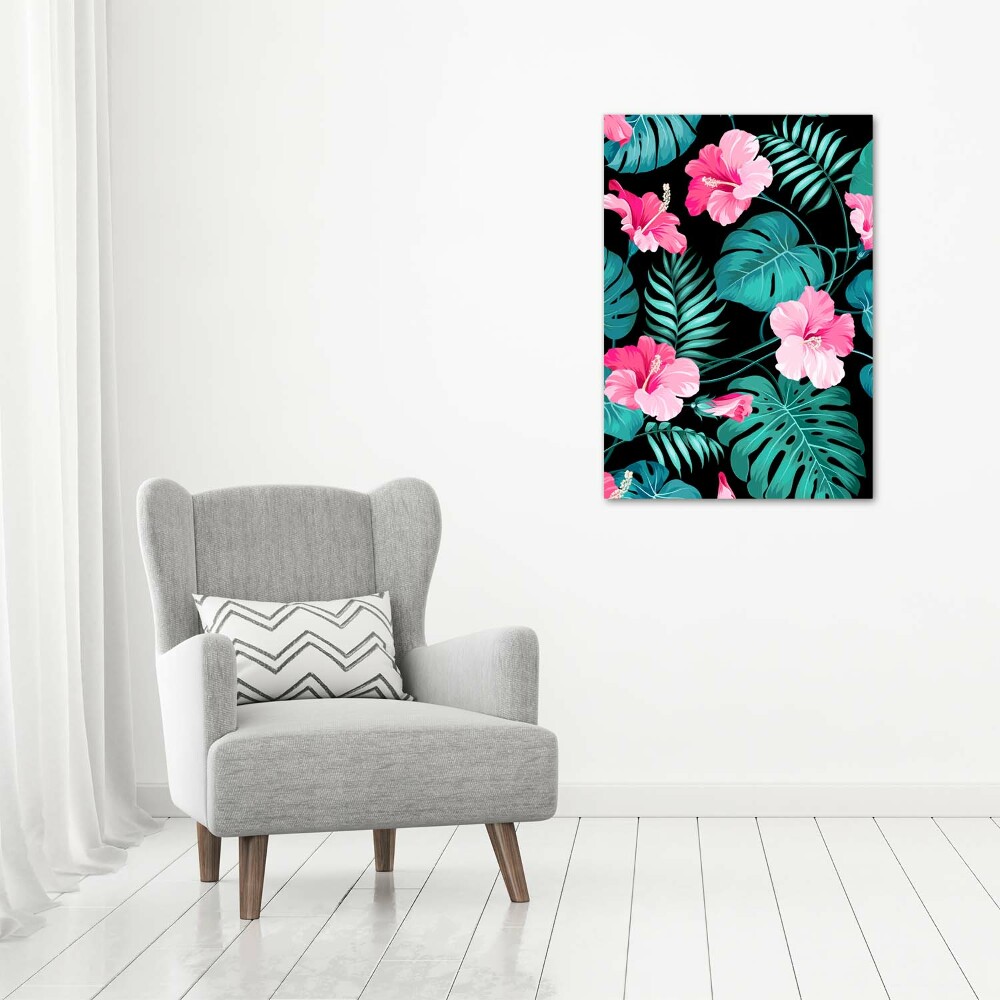 Foto obraz na płótnie pionowy Hawajskie kwiaty