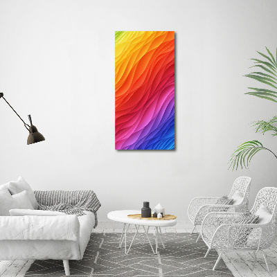 Foto obraz na płótnie pionowy Kolorowe fale