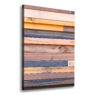 Foto obraz na płótnie pionowy Drewniana ściana