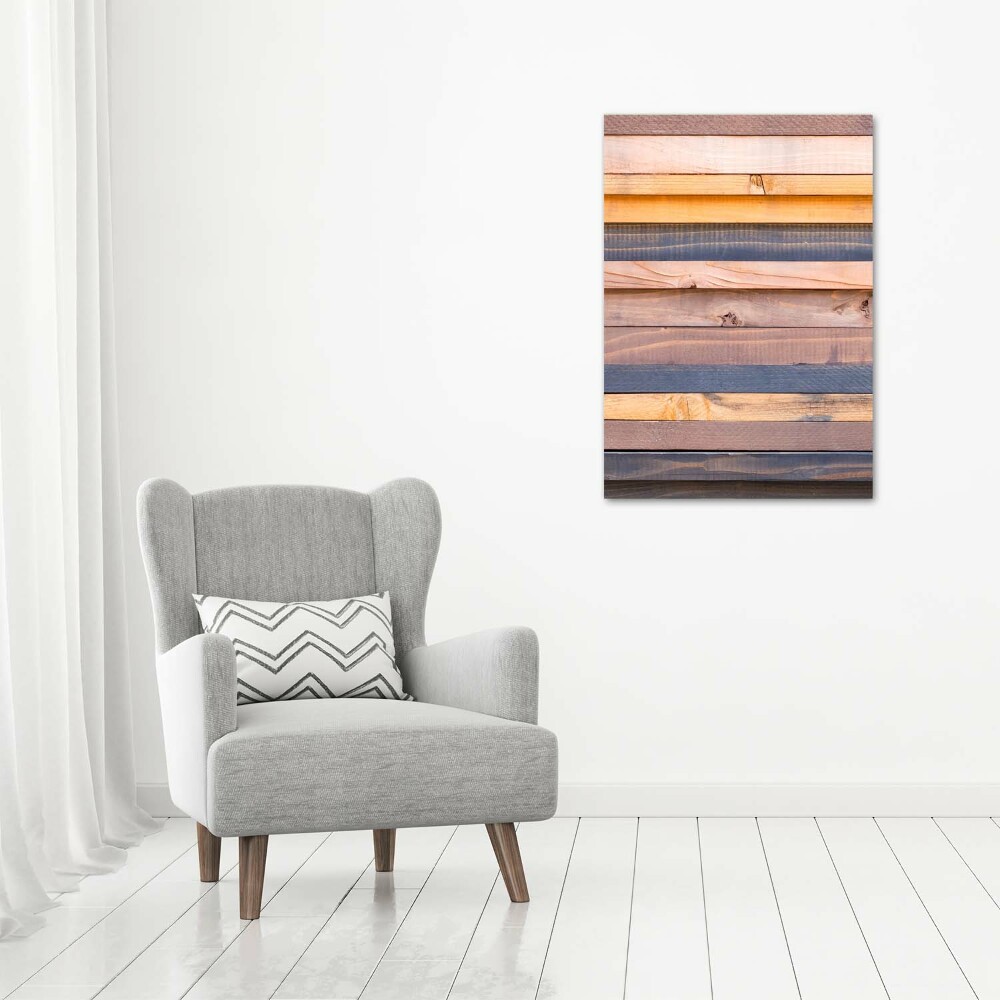 Foto obraz na płótnie pionowy Drewniana ściana
