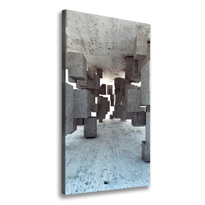 Foto obraz na płótnie pionowy Sześciany w betonie