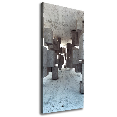 Foto obraz na płótnie pionowy Sześciany w betonie