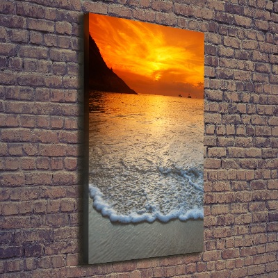 Foto obraz na płótnie pionowy Zachód słońca
