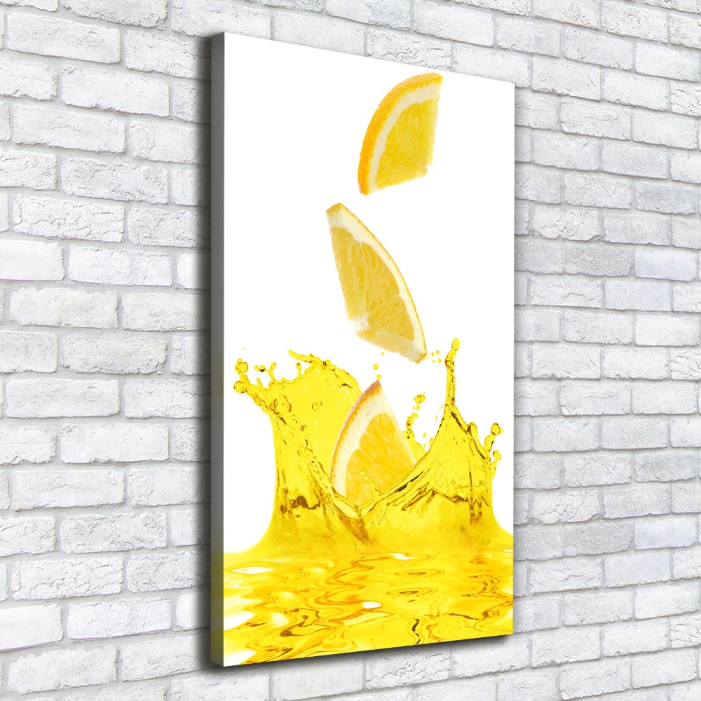Foto obraz na płótnie pionowy Cytrynowy sok