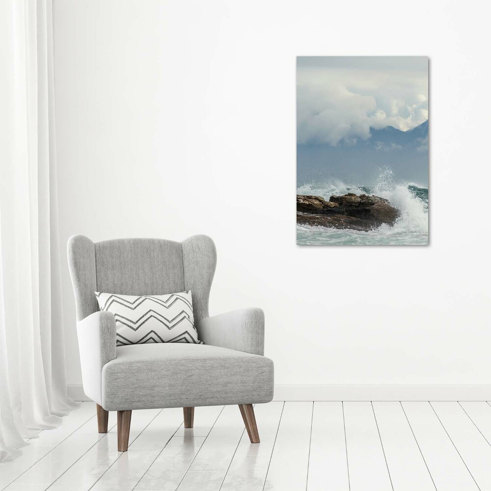 Foto obraz na płótnie pionowy Wzburzone morze