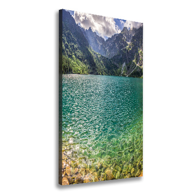 Foto obraz na płótnie pionowy Jezioro w górach