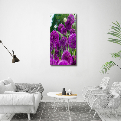 Foto obraz na płótnie pionowy Kwiaty czosnku