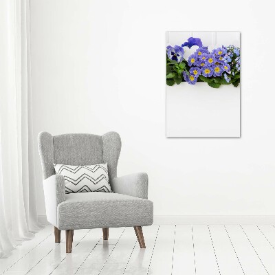 Foto obraz na płótnie pionowy Fioletowe kwiaty