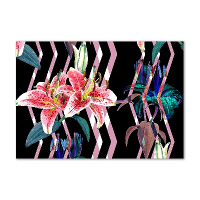 Foto obraz szklany Tropikalna lilia