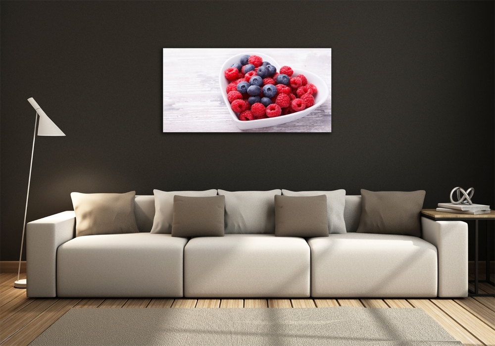Fotoobraz na ścianę szklany Maliny i jagody