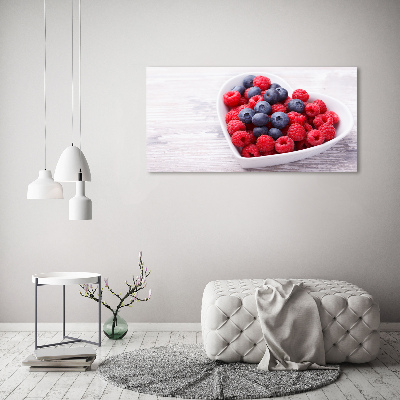Fotoobraz na ścianę szklany Maliny i jagody