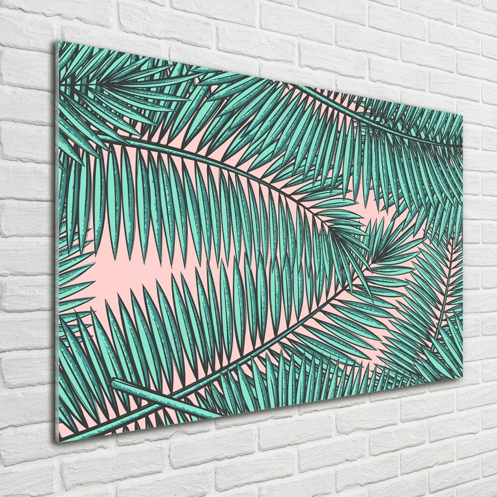 Foto obraz szkło hartowane Liście palmy