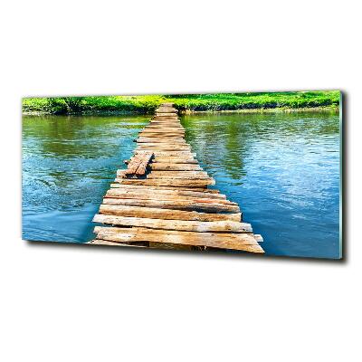 Foto obraz szkło hartowane Drewniany most