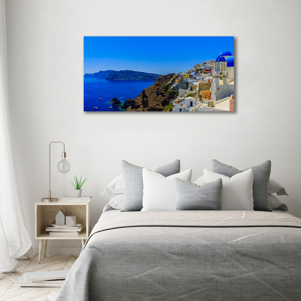 Fotoobraz na ścianę szklany Santoryn Grecja