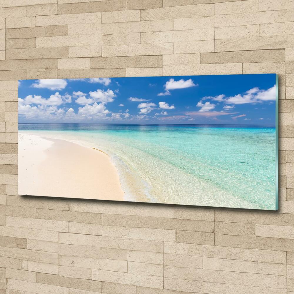 Foto obraz szklany Plaża na Malediwach