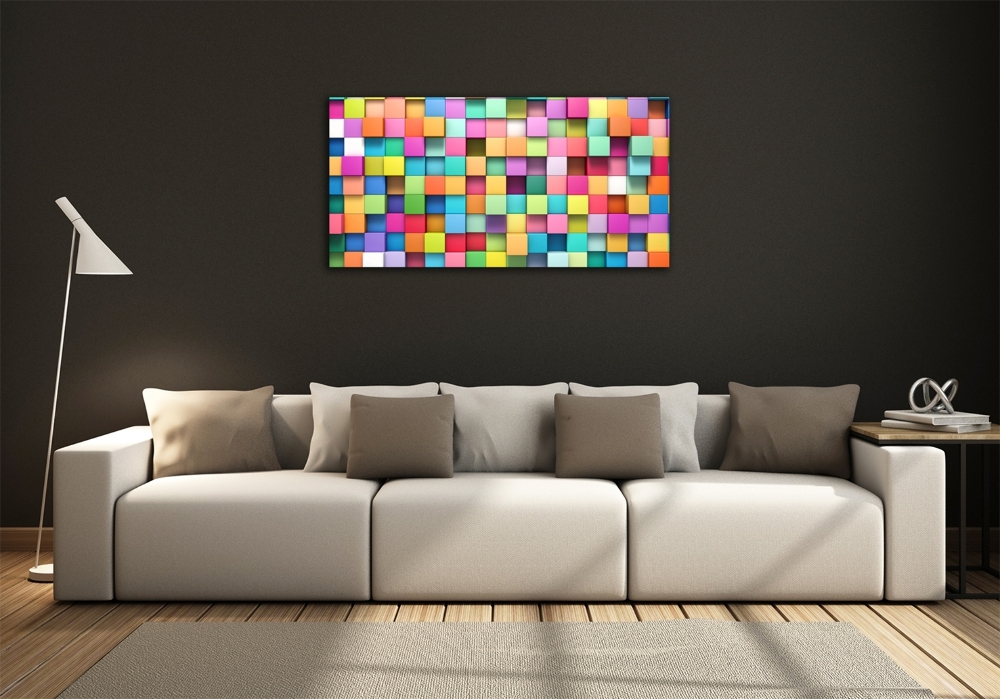 Foto-obraz szklany Kolorowe kwadraty