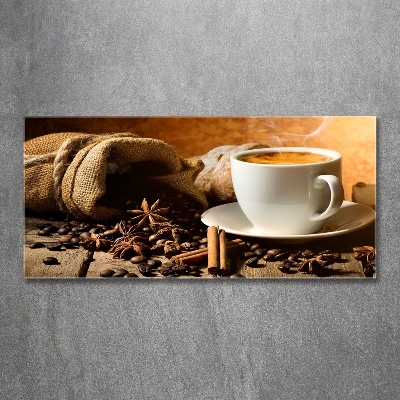 Foto obraz szklany Kawa i przyprawy