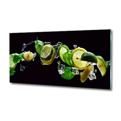 Foto obraz szklany Limonka i cytryna