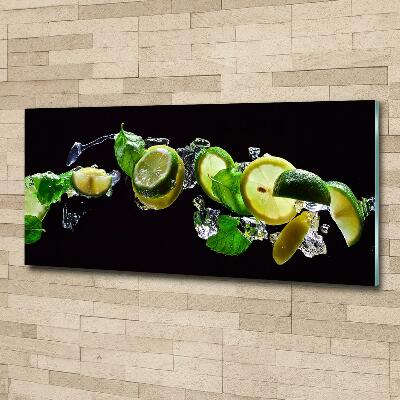 Foto obraz szklany Limonka i cytryna