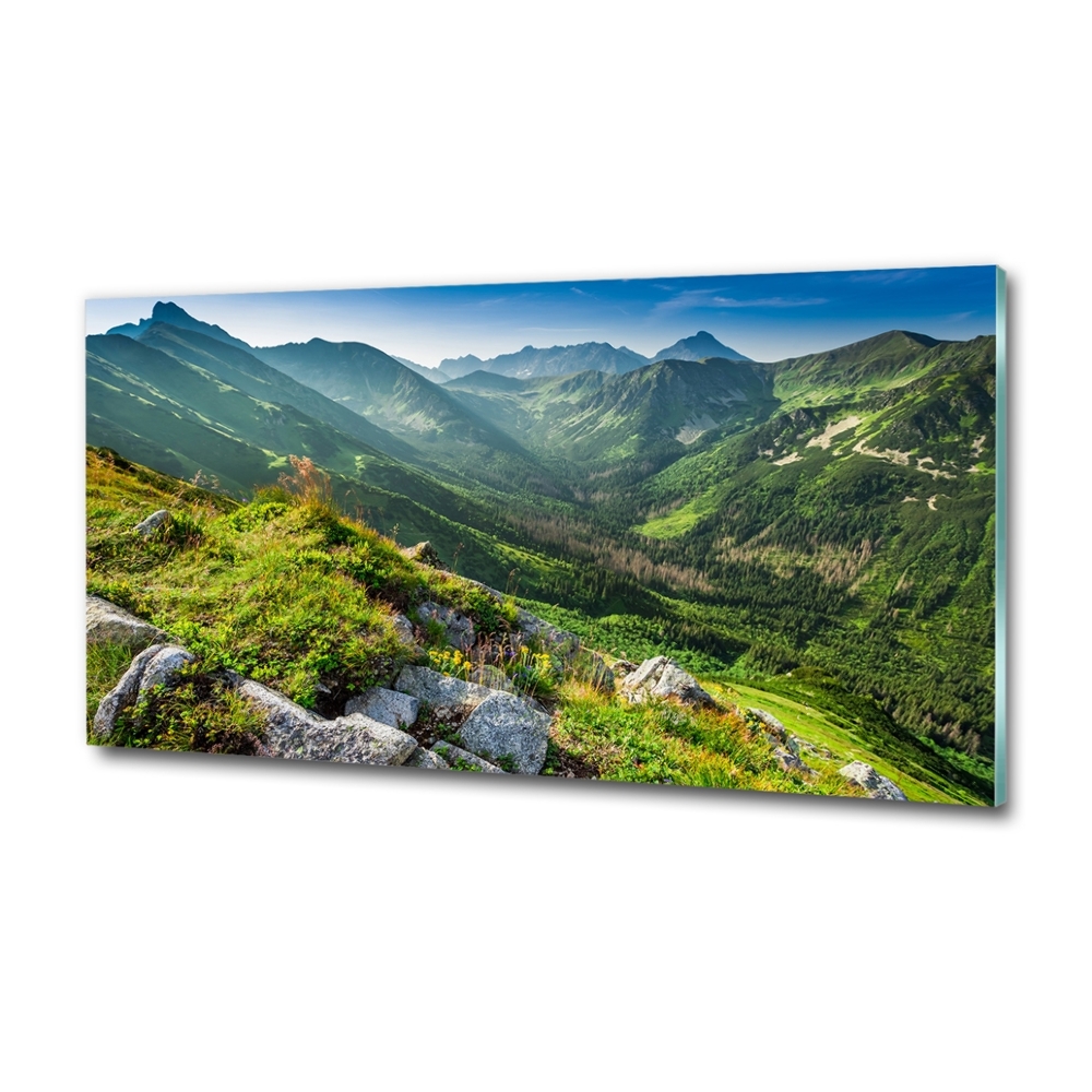 Foto obraz szkło hartowane Świt w Tatrach