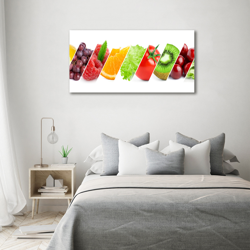 Fotoobraz na ścianę szklany Owoce i warzywa