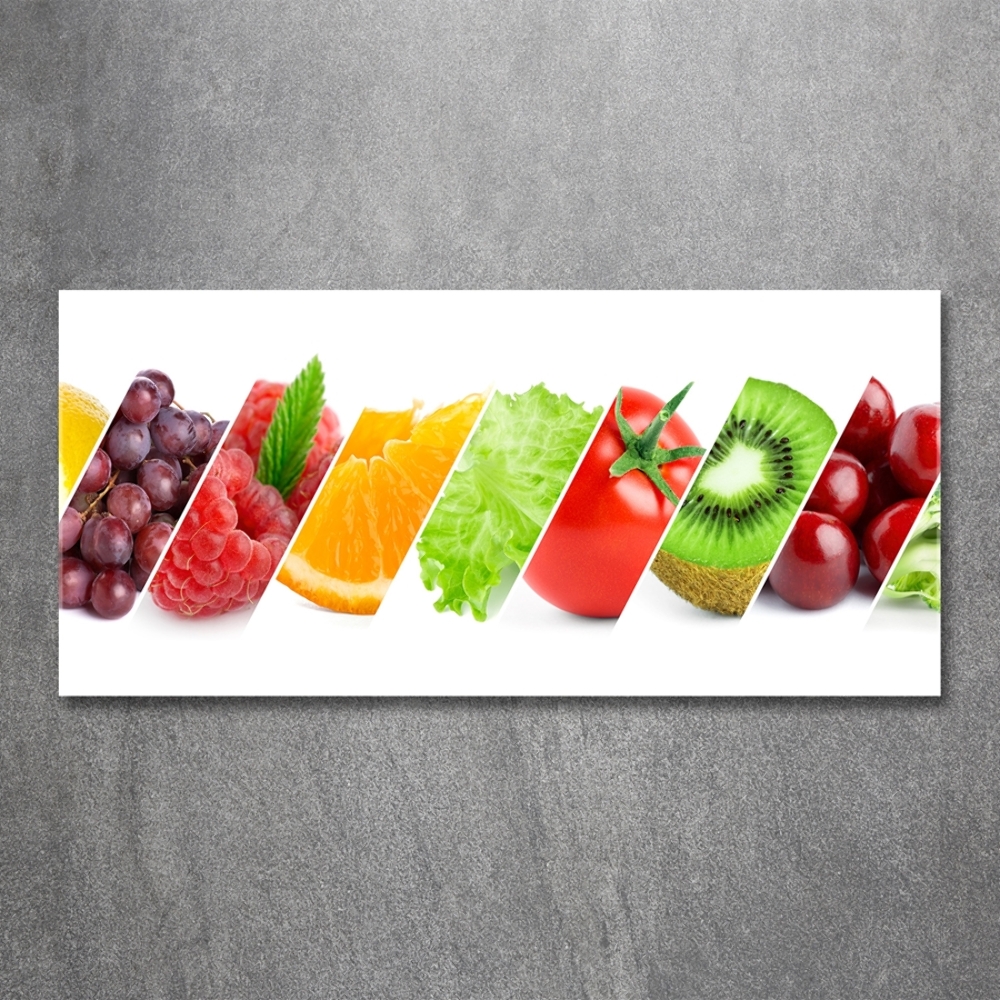 Fotoobraz na ścianę szklany Owoce i warzywa