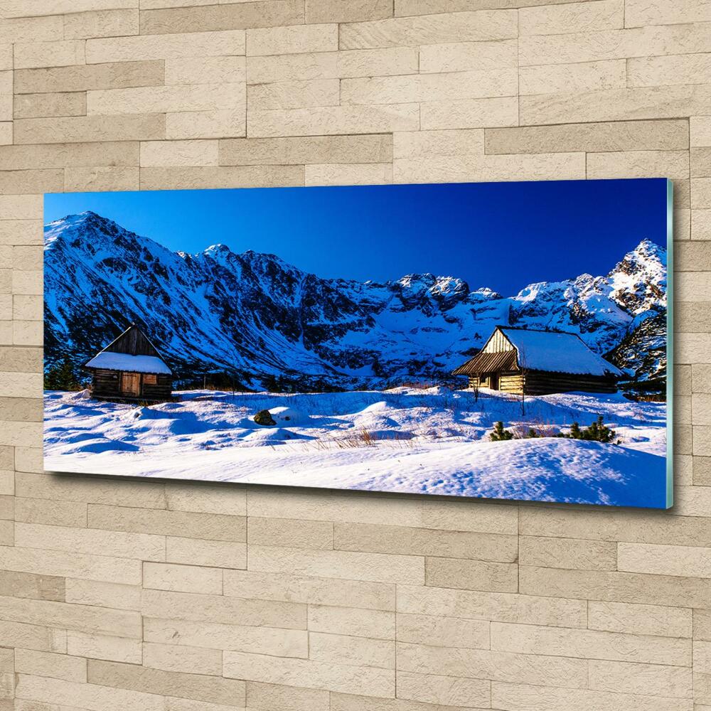 Foto obraz szkło hartowane Domy w Tatrach