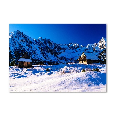 Foto obraz szkło hartowane Domy w Tatrach