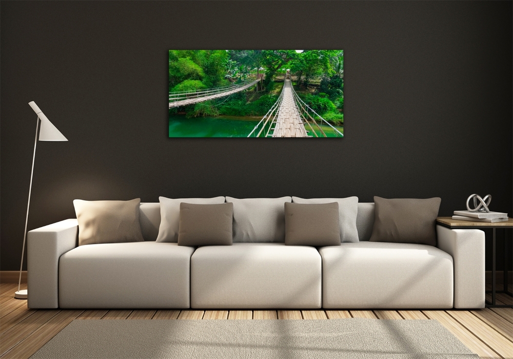Foto obraz szkło hartowane Most nad rzeką