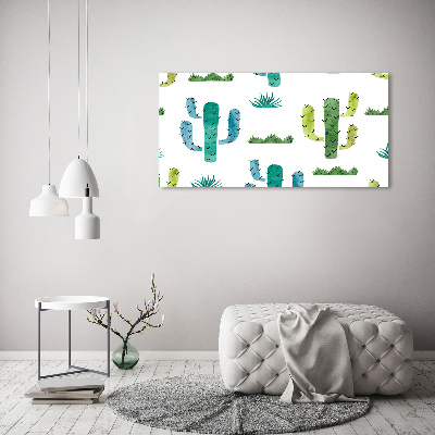 Fotoobraz na ścianę szkło hartowane Kaktusy