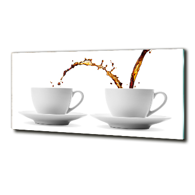 Fotoobraz na ścianę szklany Lejąca się kawa