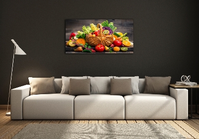 Foto obraz szklany Kosz warzyw owoców