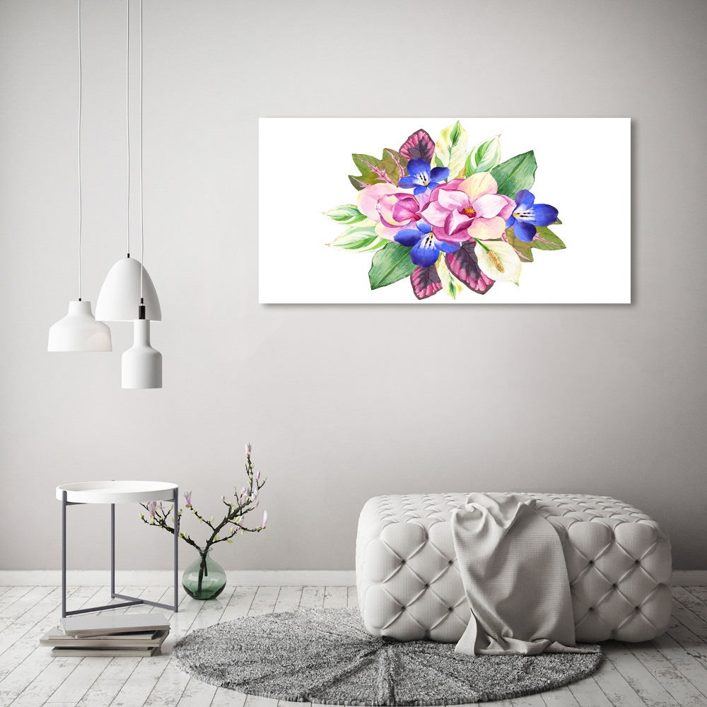 Fotoobraz na ścianę szklany Bukiet kwiatków