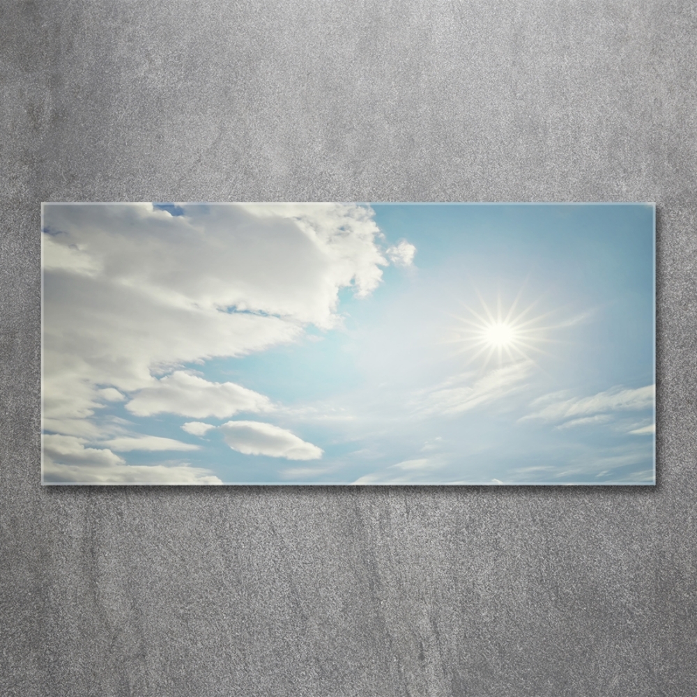 Foto obraz szklany Chmury na niebie