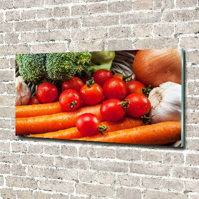Fotoobraz na ścianę szkło hartowane Warzywa