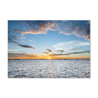 Foto obraz szklany Zmierzch nad morzem