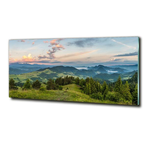 Foto obraz szklany Panorama Pieniny