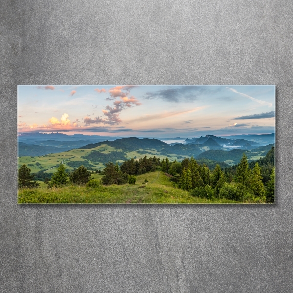 Foto obraz szklany Panorama Pieniny