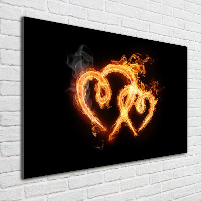Foto-obraz szkło hartowane Ogniste serca