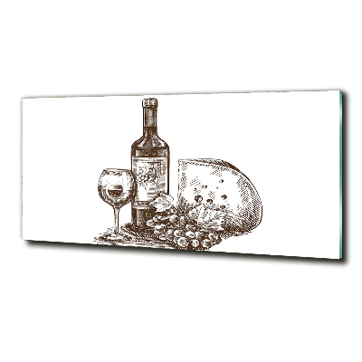 Foto obraz szklany Wino i przekąski