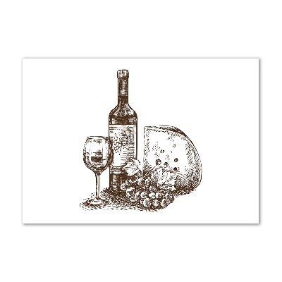 Foto obraz szklany Wino i przekąski