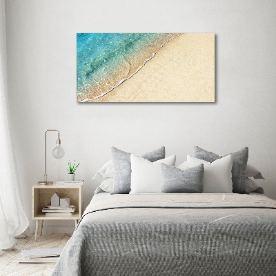 Foto obraz szkło hartowane Fala na plaży