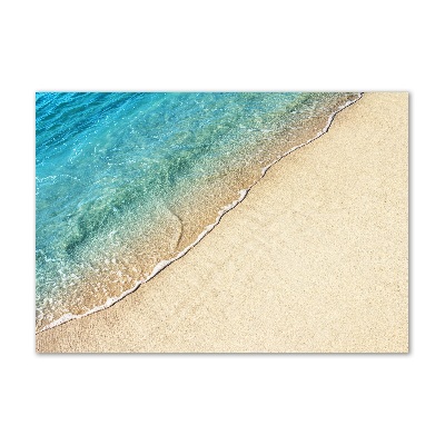Foto obraz szkło hartowane Fala na plaży