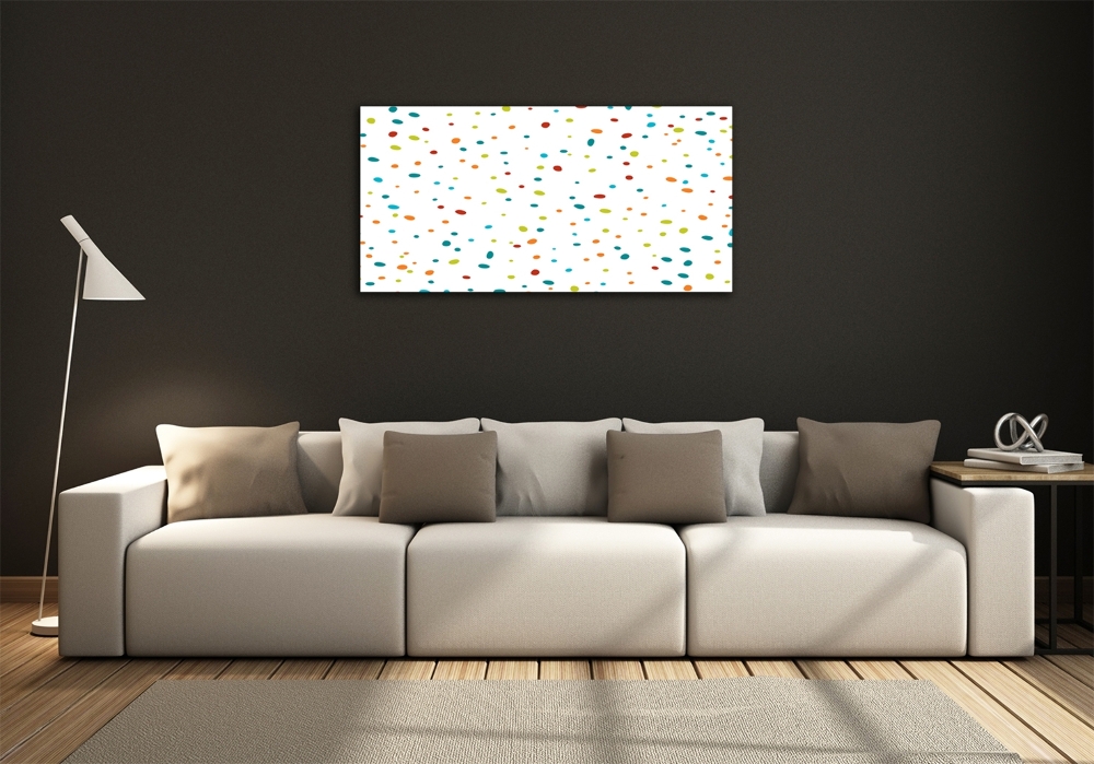 Fotoobraz na ścianę szklany Kolorowe kropki