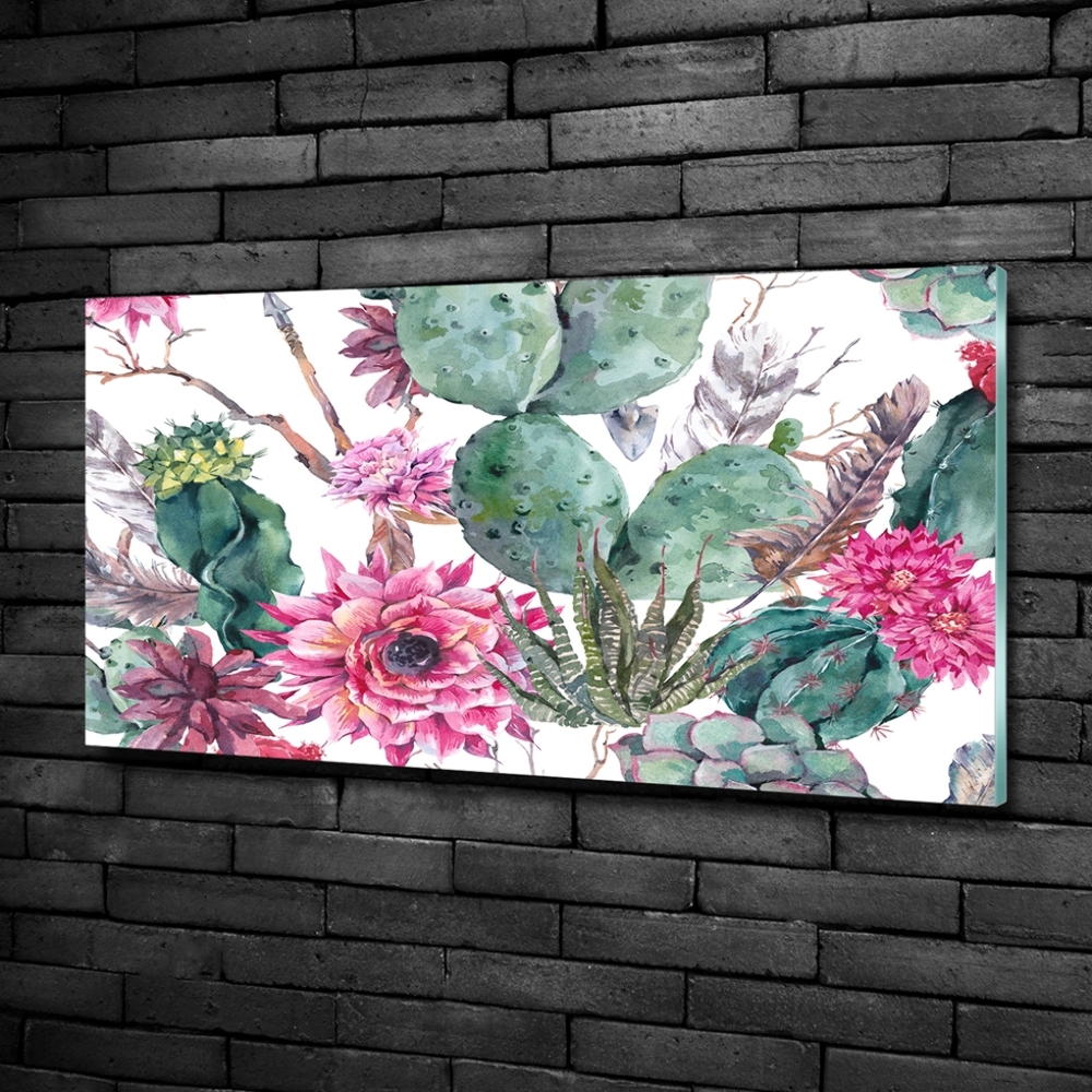Fotoobraz na ścianę szkło hartowane Kaktusy