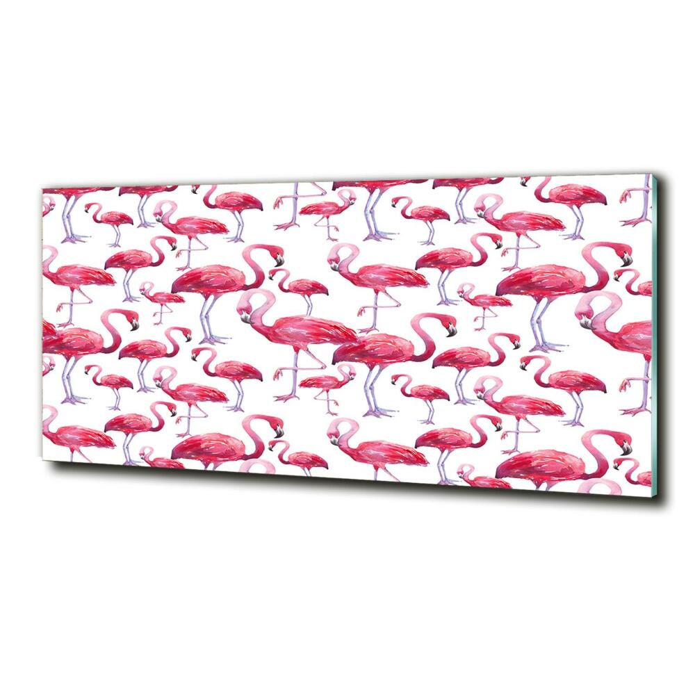 Foto-obraz szkło hartowane Flamingi