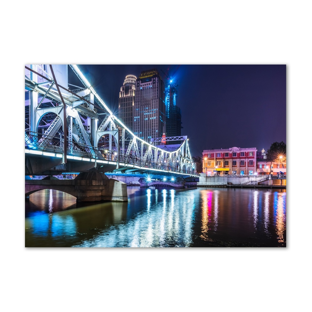 Foto obraz szkło hartowane Szanghaj most