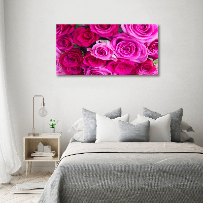 Foto obraz szklany Bukiet różowych róż