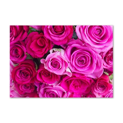Foto obraz szklany Bukiet różowych róż