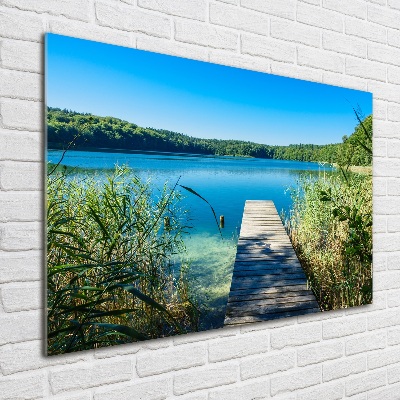 Foto obraz szklany Molo nad jeziorem